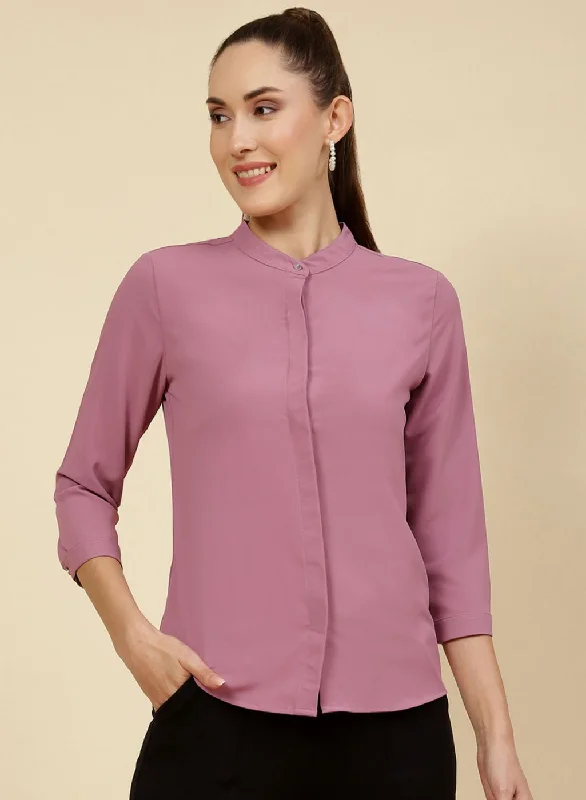 Women Pink Solid Top